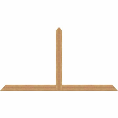 Ekena Millwork Portland Timber Gable Bracket, Western Red Cedar, 108"W x 58"H x 3 1/2"D x 5 1/2"F, 13/12 Pitch GBW108X58X0406POR00SWR